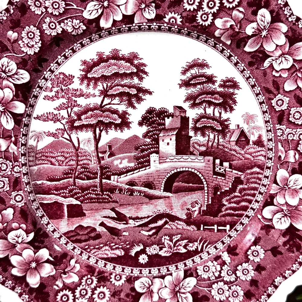 Vintage Copeland Spode's Tower Square Salad Lunch Plate 6.25